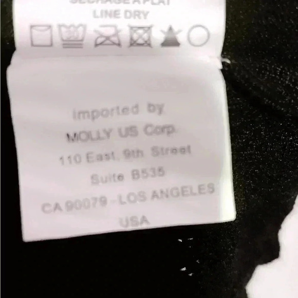 Molly Bracken lightweight open front mid length black lace trim cardigan M - Picture 7 of 8